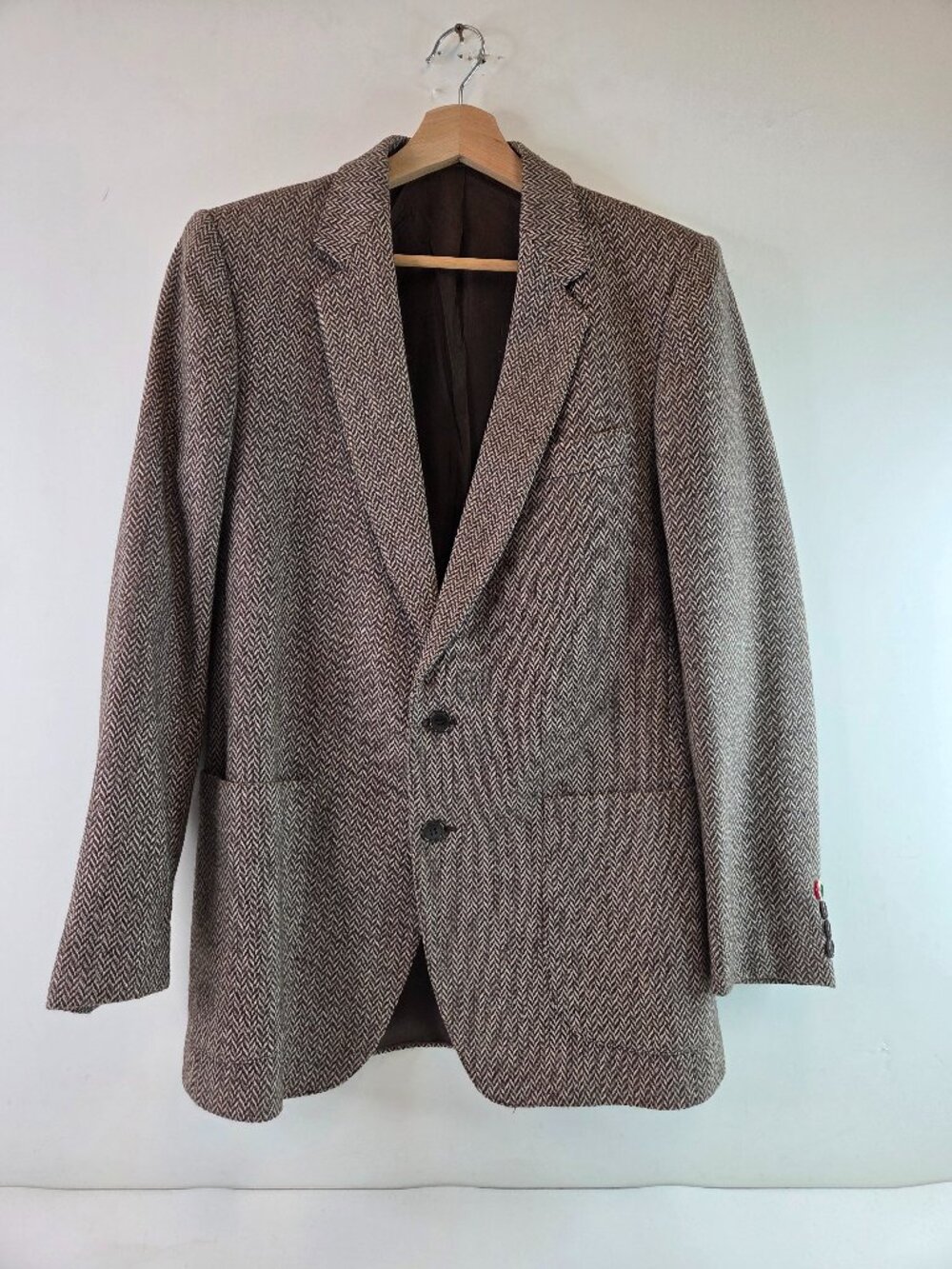 Marcello Giole Italy Mens Tweed Jacket Vintage Wool Blend